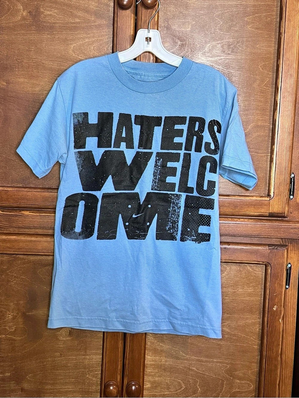 Nike Haters Welcome Graphic T-Shirt Blue Small